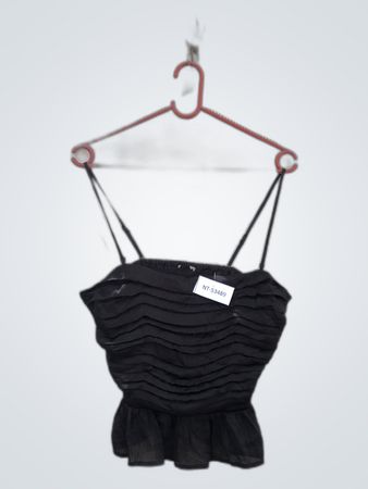 Black Ruffled Top