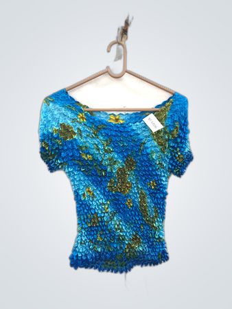 Blue Floral Top