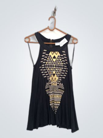 VERO MODA Black and Gold Dress