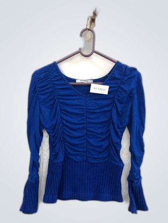 Benkey Collection Blue Long-Sleeve Top