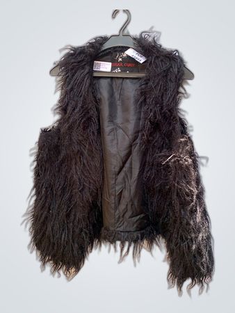 Sugar Candy Black Fur Vest