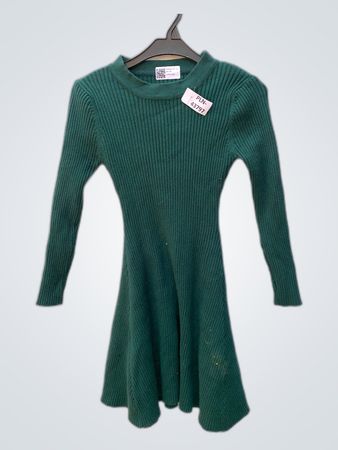Green Ribbed Dress