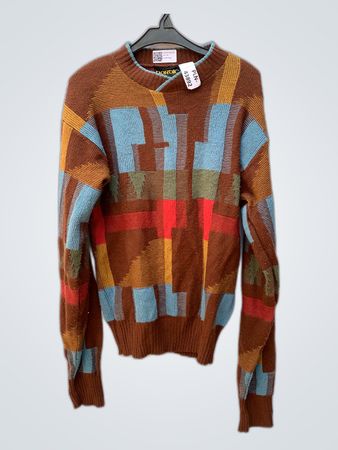 Dorothyic Geometric Color Block Knit Sweater