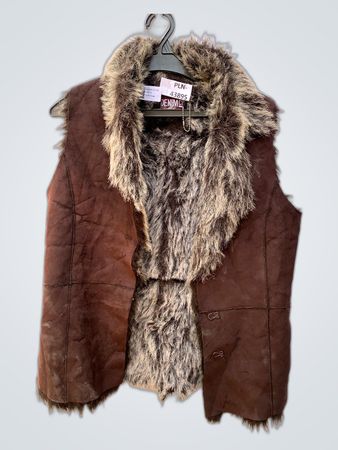 Brown Fur-Lined Vest