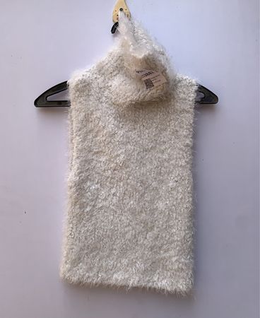Fuzzy White Vest