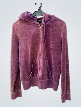 Juicy Couture Purple Velour Zip-Up Hoodie