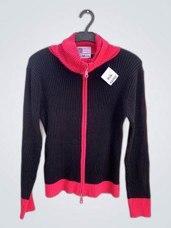 SILMAR Black and Pink Zipper Sweater