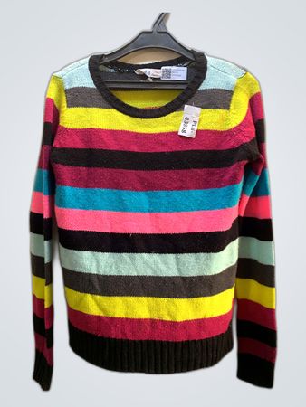 H&M Multicolored Striped Knit Sweater