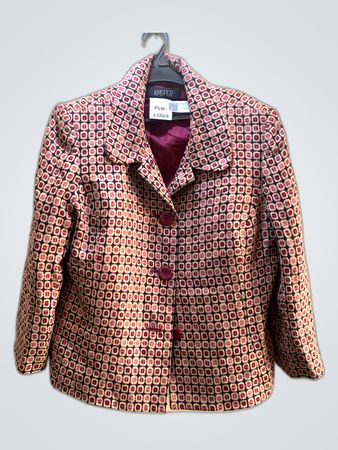 Kasper Geometric Pattern Blazer