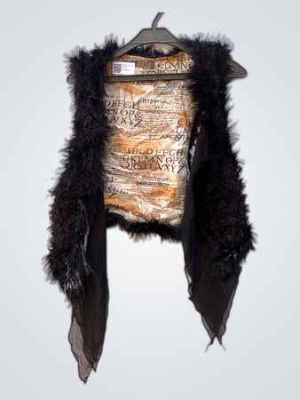 Black Fur Vest