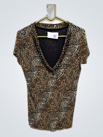 Leopard Print V-Neck Top