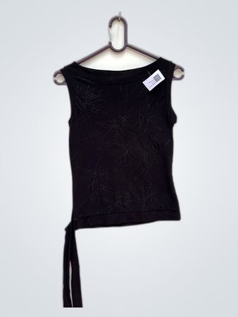 Black Tank Top with String