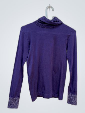 Purple Turtleneck Sweater