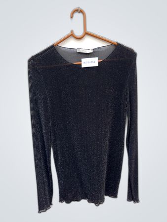 Pigalle Black Long-Sleeve Top