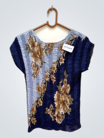 Blue Floral Blouse