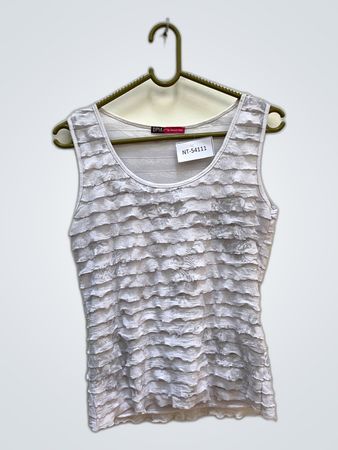 White Ruffled Tank Top