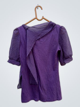 Purple Polka Dot Blouse