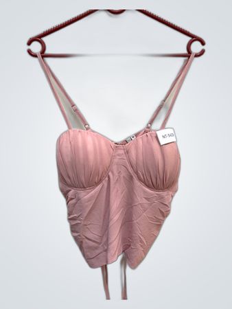 NLY Trend Pink Ruched Crop Top