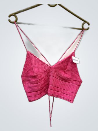 Unbranded Pink Crochet Bralette Top