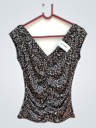 Sequined V-Neck Top