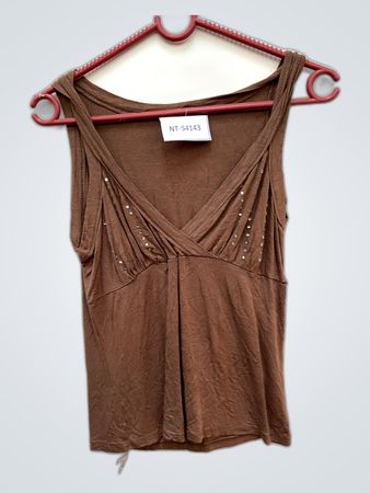 Brown Sleeveless Top
