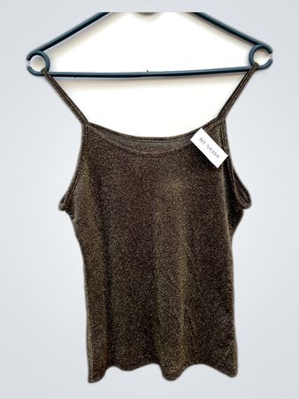 Brown Glittery Tank Top