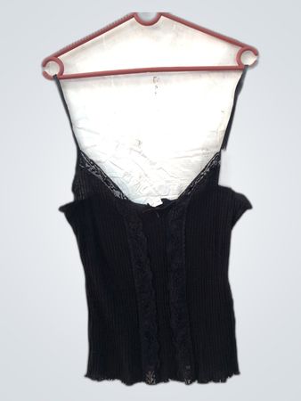 Black Lace Trim Camisole