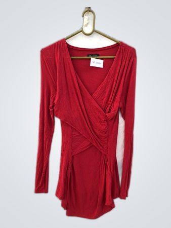 Red Long-Sleeve Top