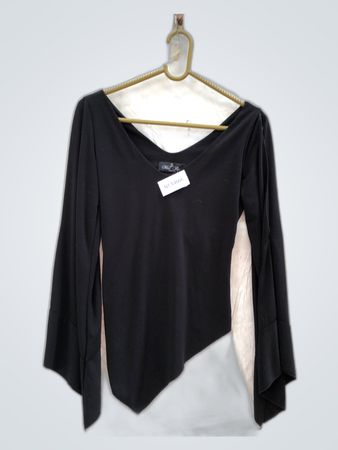 Miss Ros Black Long-Sleeve Top