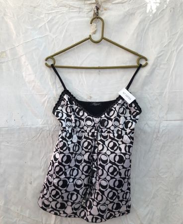 Thepa Paris Women's Black and White Patterned Camisole