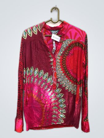 Vibrant Printed Long Sleeve Blouse