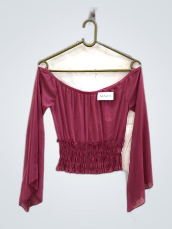 Pink Off-The-Shoulder Top