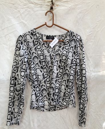 Dés Anges Snake Print Long Sleeve Top