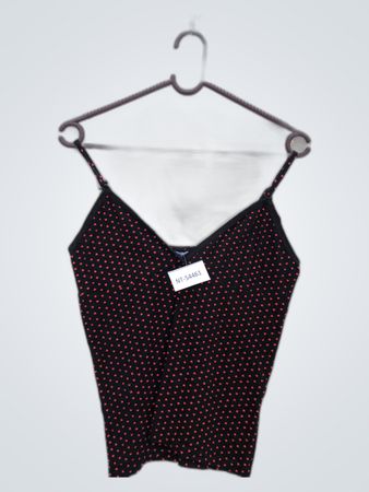 Black Camisole with Red Hearts
