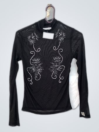 de tara Long Sleeve Embellished Top