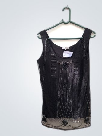 BNK Black Embellished Tank Top