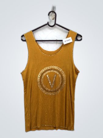 Yellow Tank Top with Gold Logo