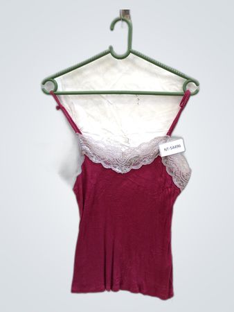 Etam Red Lace Trim Camisole