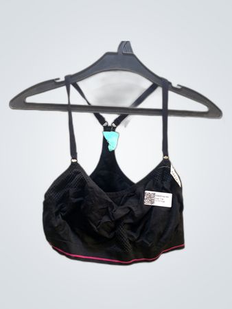 Black Sports Bra with Pink Trim