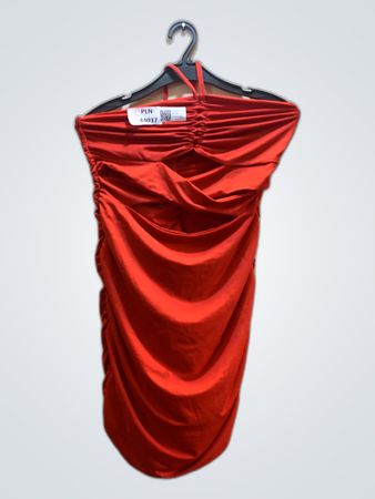Red Ruched Dress