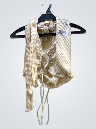 Beige Knit Halter Top