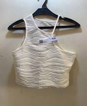 FaithVintage White Ruched Tank Top