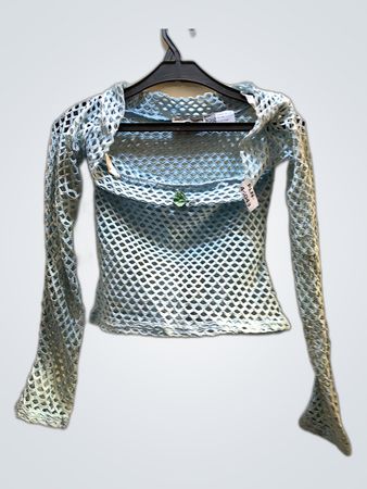 Blue Mesh Top
