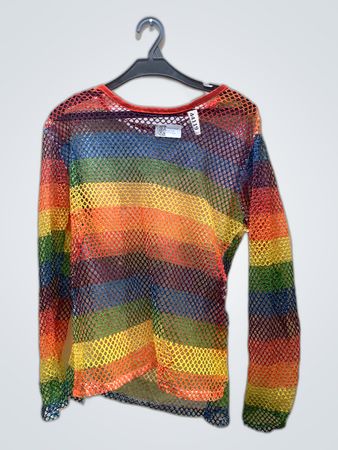 Rainbow Fishnet Shirt
