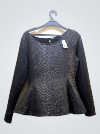 Black Peplum Top