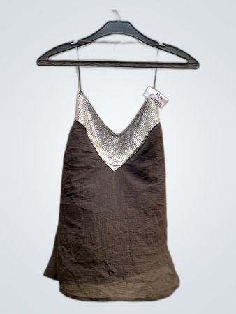 Gray Tank Top with Silver Accent