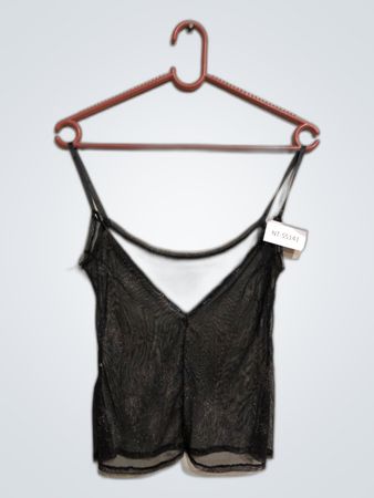 Black Mesh See-Through Top