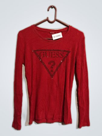 Guess Red Long-Sleeve Sweater