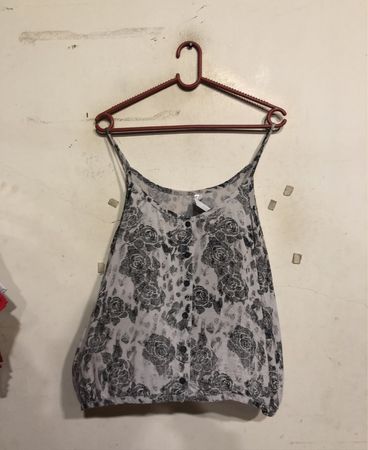 Gray Floral Camisole