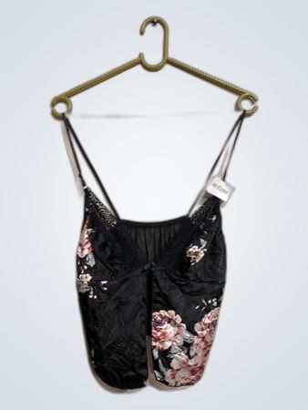 Black Floral Romper